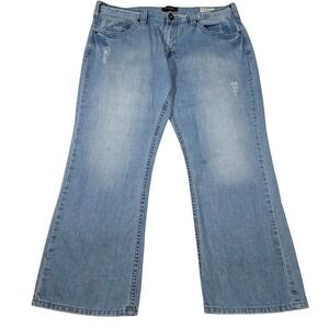 Guess Rowland Fit Relaxed Straight Jeans Mens 40x30 Light Wash Blue